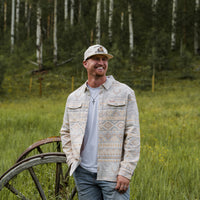 Thumbnail for Vintage Heavyweight Flannel - Whitetail Aztec - Cream