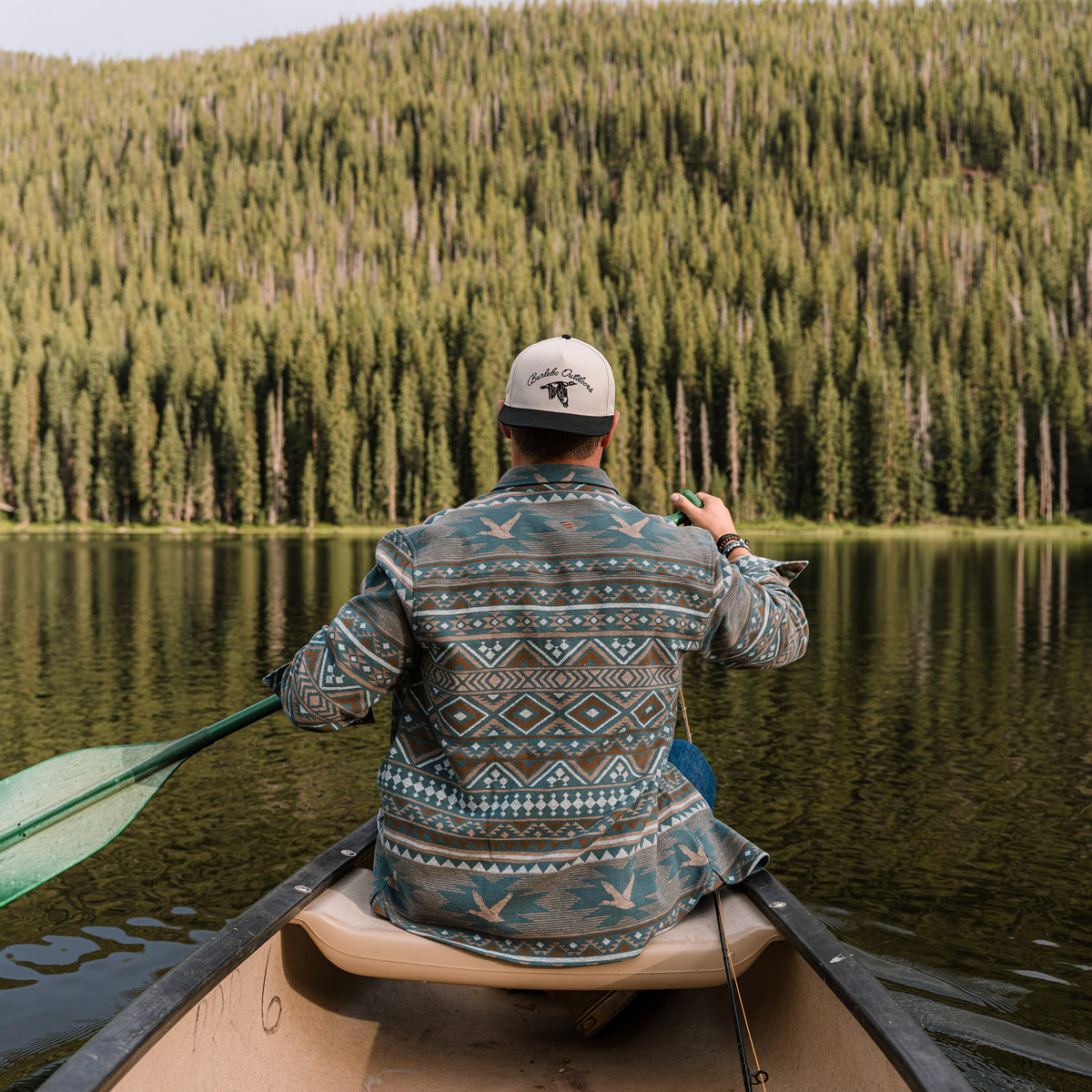 Vintage Heavyweight Flannel - Whitetail Aztec - Olive
