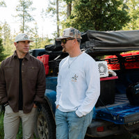 Thumbnail for Pintail Triangle Duck LS Tee - Heather Ash Grey