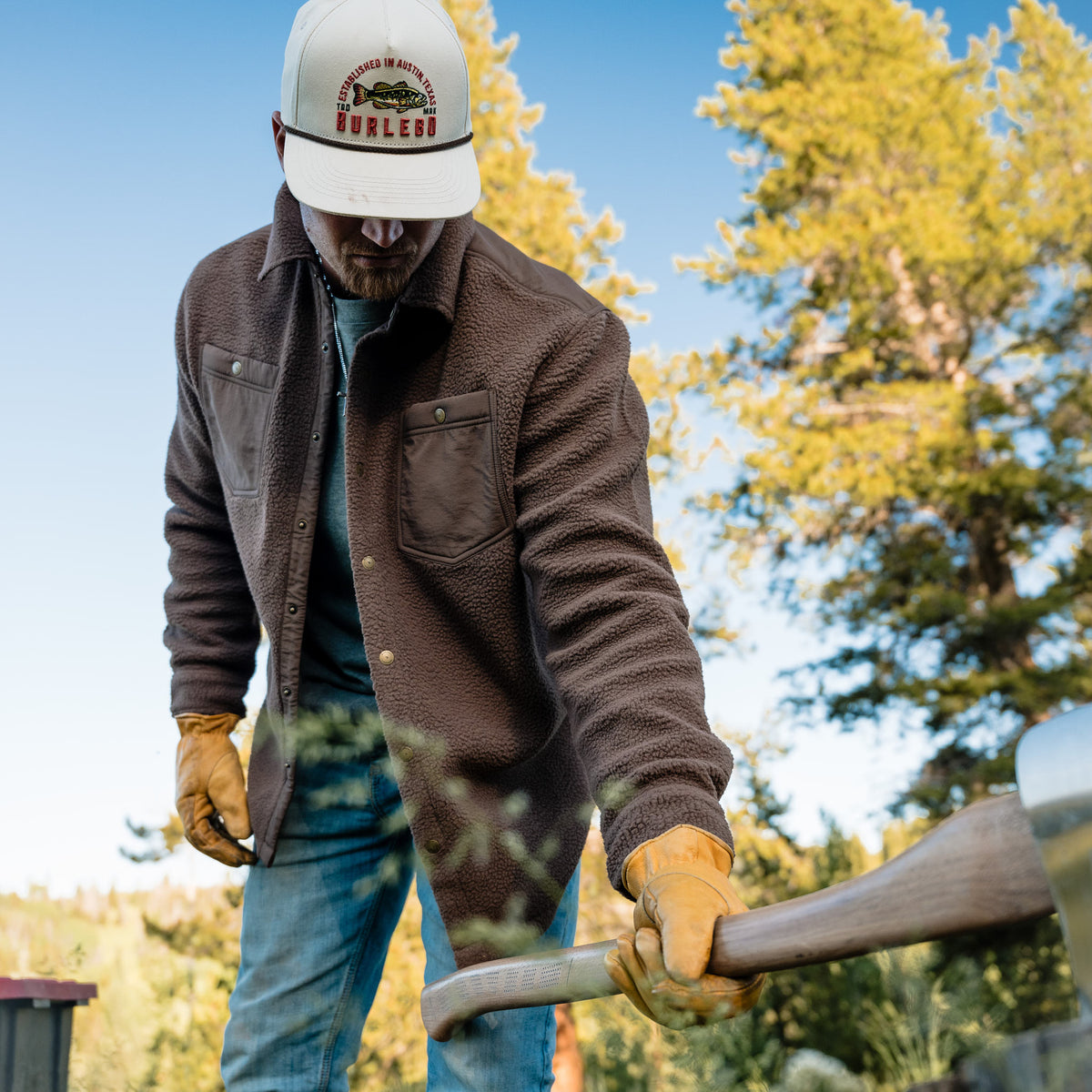 Montana Fleece Sherpa Jacket - Brown