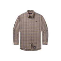 Thumbnail for Benton Grid Dress Shirt - Burnt Taupe