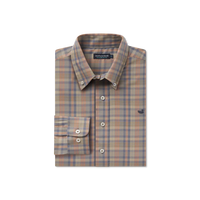 Thumbnail for Benton Grid Dress Shirt - Burnt Taupe