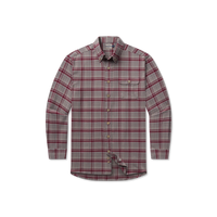 Thumbnail for DeWitt Plaid LS Flannel - Maroon/Dark Gray