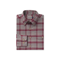 Thumbnail for DeWitt Plaid LS Flannel - Maroon/Dark Gray