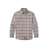 Thumbnail for Randolph Plaid Flannel - Oatmeal & Blue