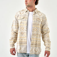 Thumbnail for Vintage Heavyweight Flannel - Whitetail Aztec - Cream