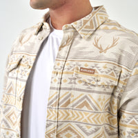 Thumbnail for Vintage Heavyweight Flannel - Whitetail Aztec - Cream