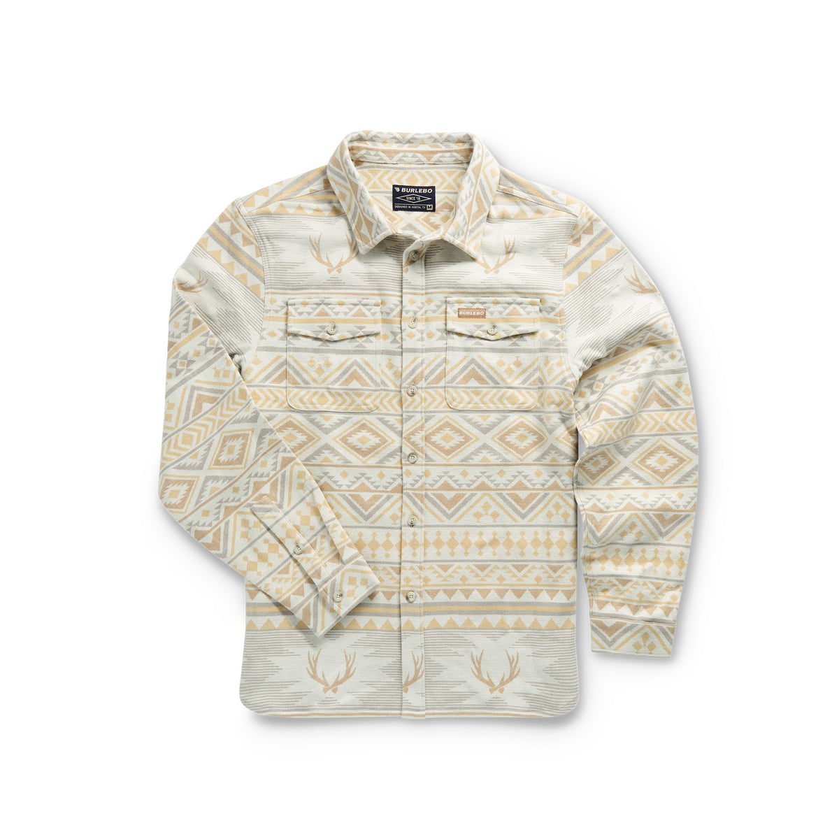 Vintage Heavyweight Flannel - Whitetail Aztec - Cream