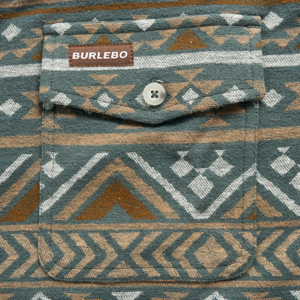 Vintage Heavyweight Flannel - Whitetail Aztec - Olive