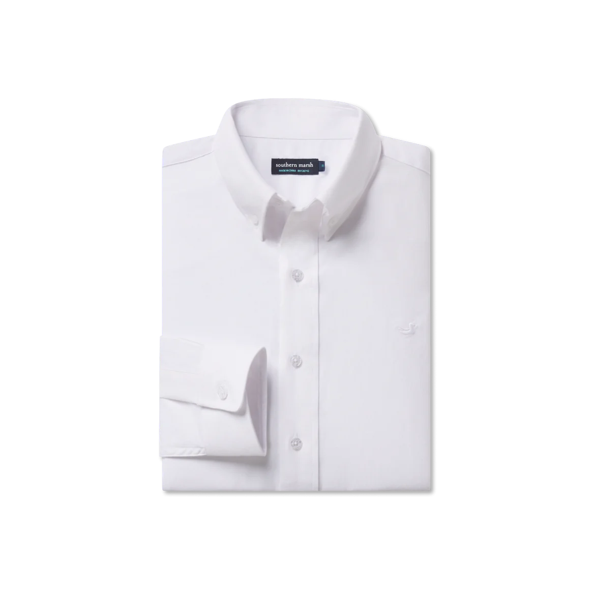 White Classic Oxford Button Down Dress Shirt