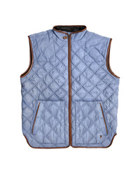 Thumbnail for Southern Casanova Quilt Lofted Vest - Low Country Blue