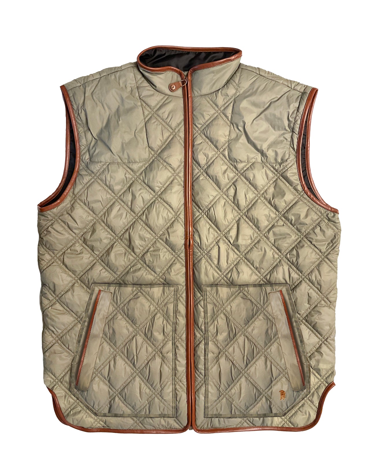 Southern Casanova Quilt Lofted Vest - Dark Cypress