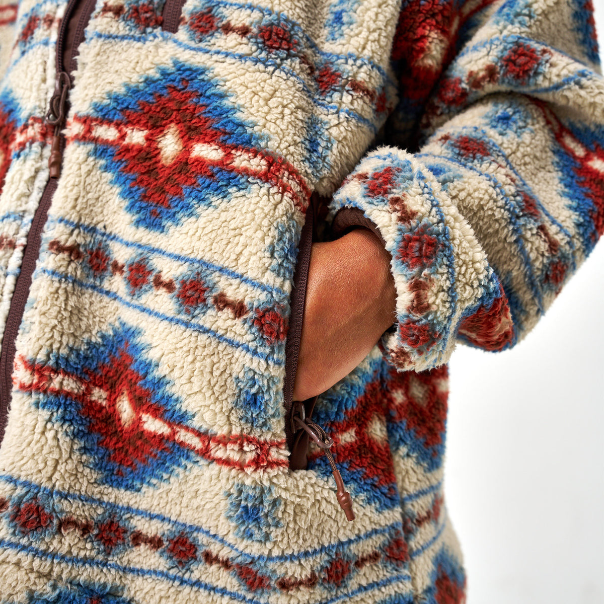 Youth - Full Zip Jacket - Arizona Aztec Mountain Fleece Sherpa