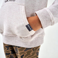 Thumbnail for Youth - Fleece Hoodie - Whitetail Deer - Heather Oatmeal