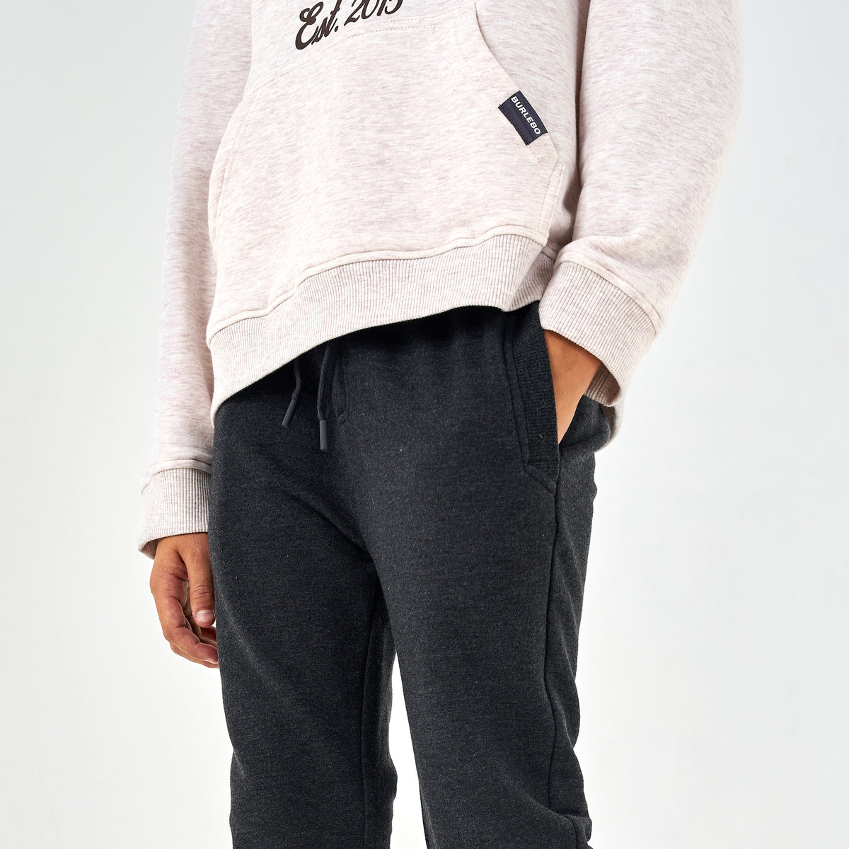 Youth - Fleece Jogger - Heather Black