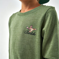 Thumbnail for Youth Ducks Flying In LS Tee - HeatherOlive