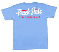 Thumbnail for Youth Old School Peach State Pride SS Tee - Barrier Blue