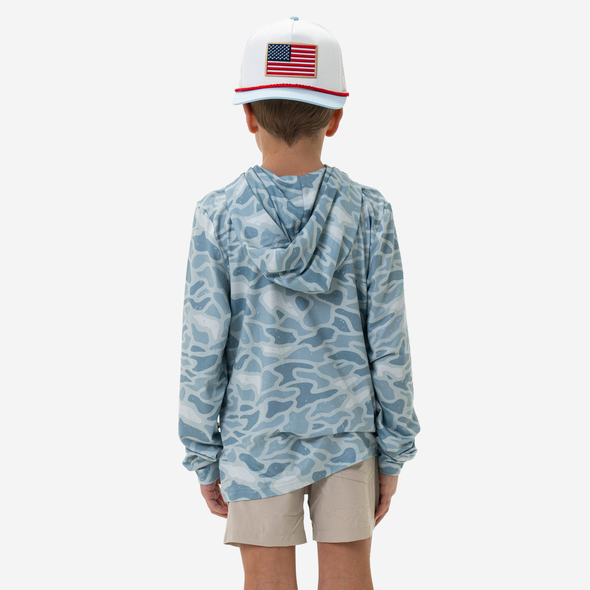 Youth Performance Hoodie - Seaside Camo