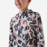 Thumbnail for Youth Performance Hoodie - Vintage Camo