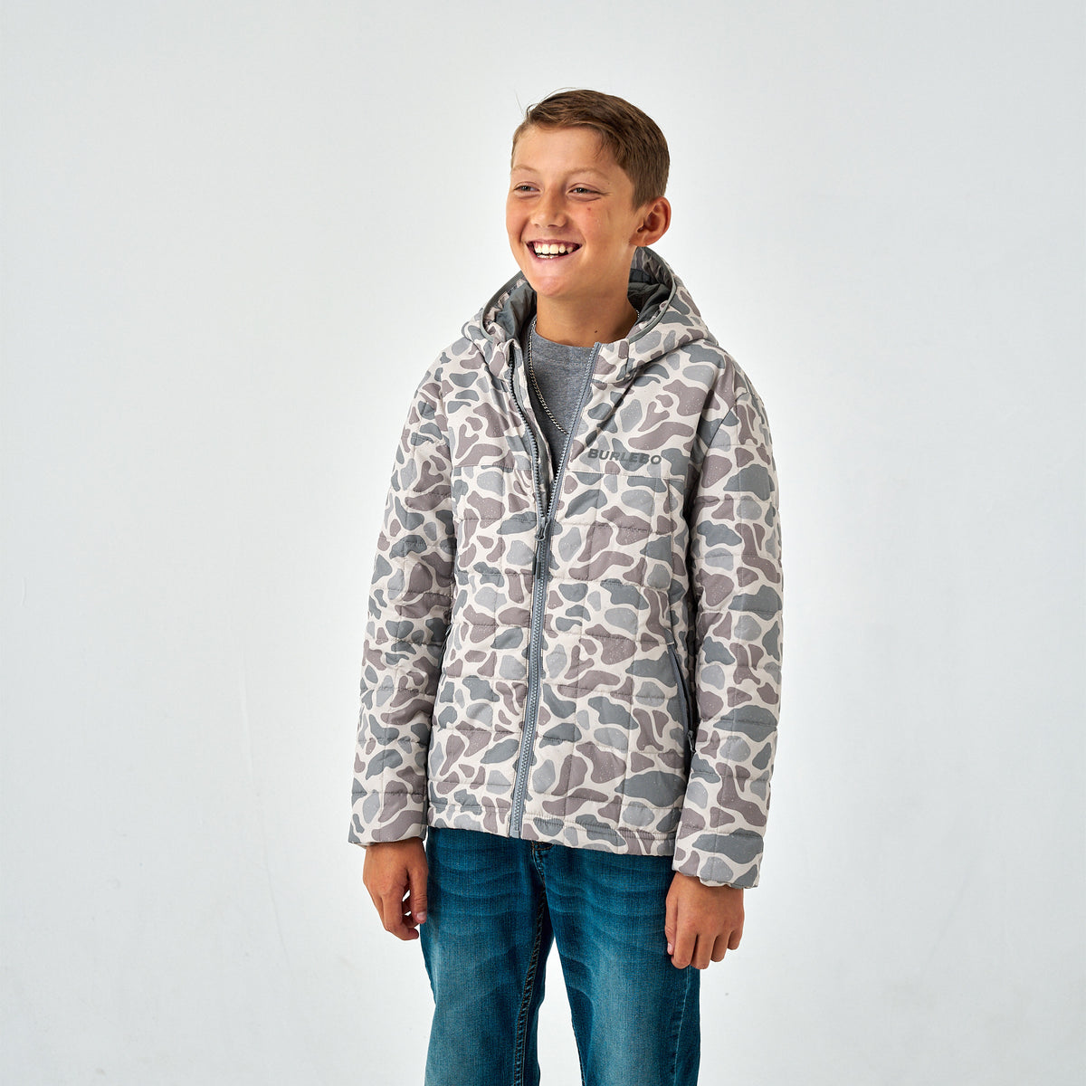 Youth - Puffer Jacket - Classic Deer Camo
