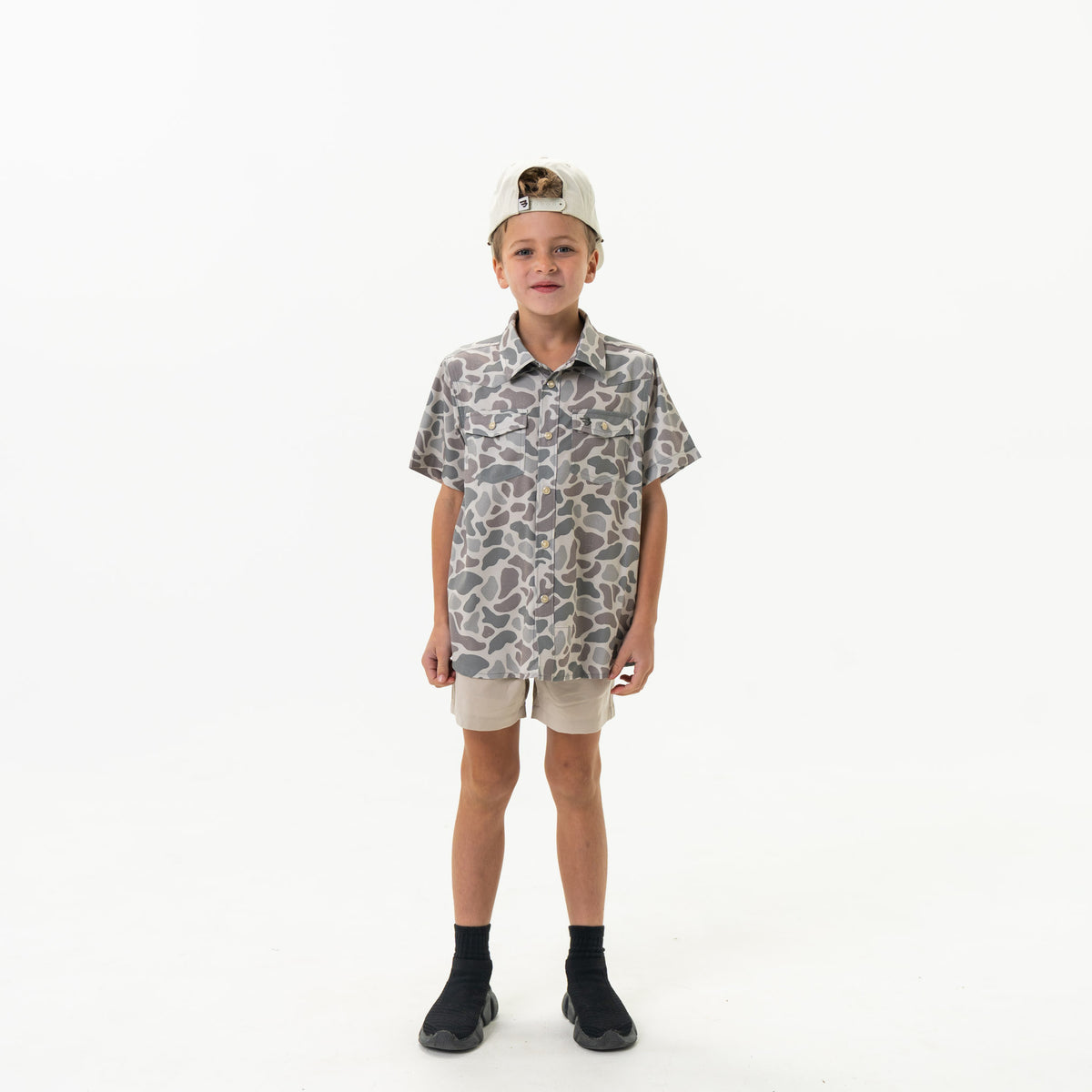 Youth Performance Western Shirt - Classic Deer Camo