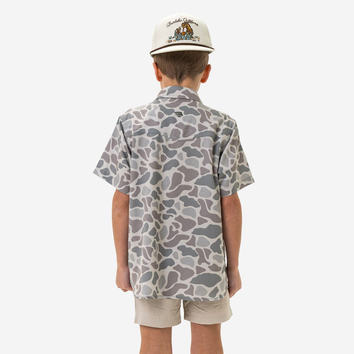 Youth Performance Western Shirt - Classic Deer Camo