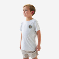 Thumbnail for Youth Camo Mallard Duck SS Tee - Heather Ash Grey