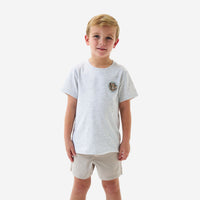 Thumbnail for Youth Camo Mallard Duck SS Tee - Heather Ash Grey