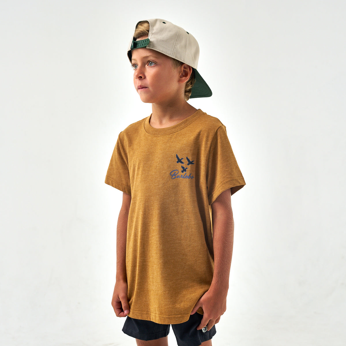 Youth Duck Dog SS Tee - Light Brown