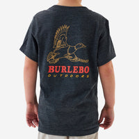 Thumbnail for Youth Duck Wild SS Tee - Heather Black