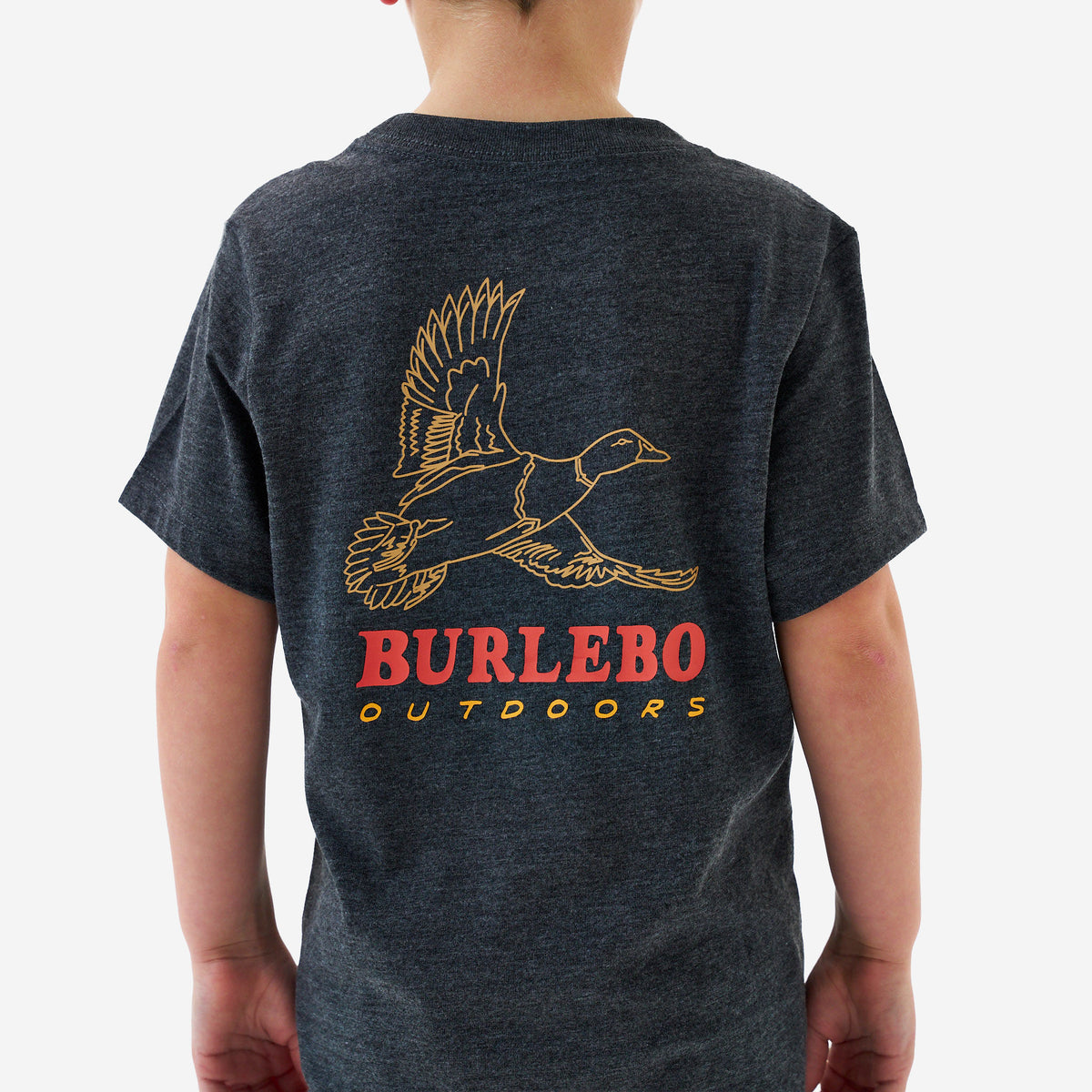 Youth Duck Wild SS Tee - Heather Black