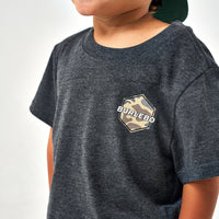 Thumbnail for Youth Rad Dude Deer Camo SS Tee - Heather Black
