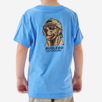 Thumbnail for Youth Mallard Camo Dog SS Tee - Heather Periwinkle
