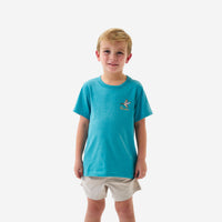 Thumbnail for Youth Pintail Triangle Duck SS Tee - Heather Cyan