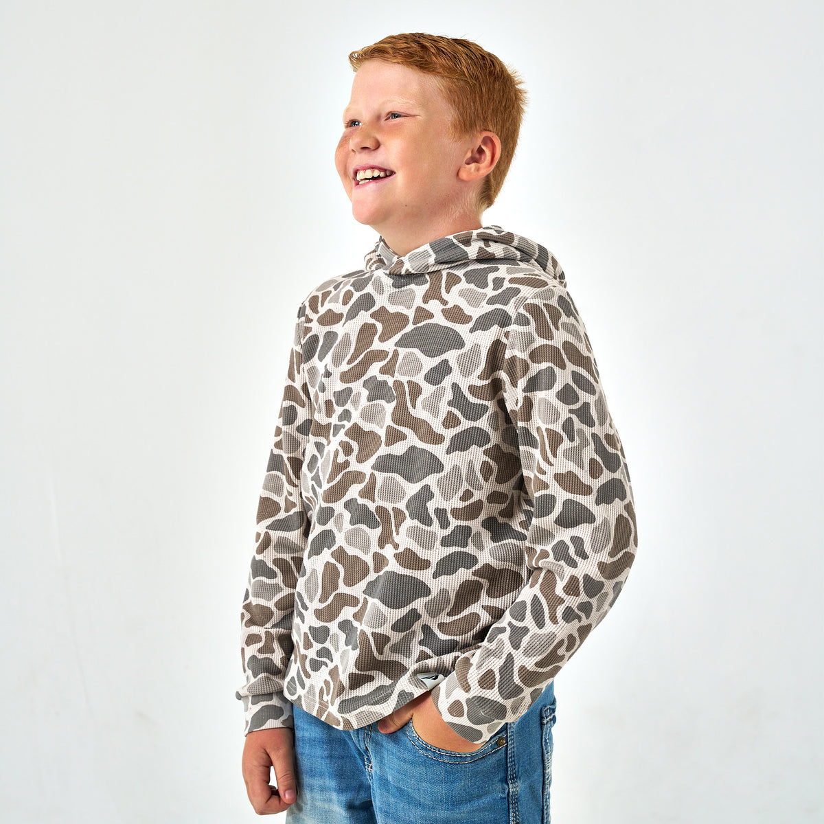 Youth - Thermal Hoodie - Classic Deer Camo