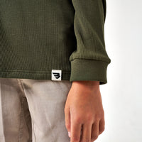 Thumbnail for Youth - Thermal Hoodie - Mallard Green
