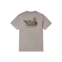 Thumbnail for Youth Vintage Camo Duck Decoy SS Tee - Dark Gray