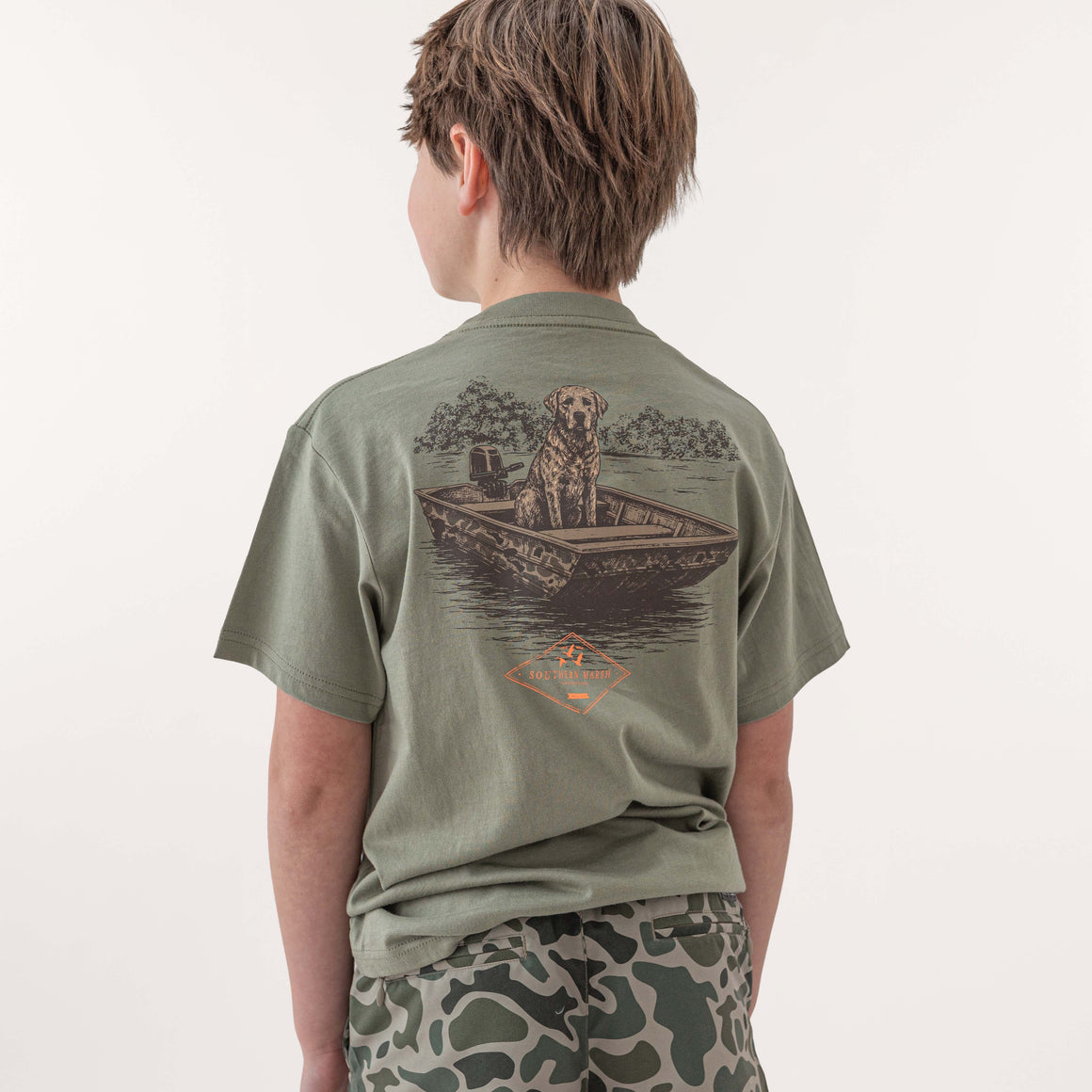 Youth Patient Pup SS Tee - Bay Green