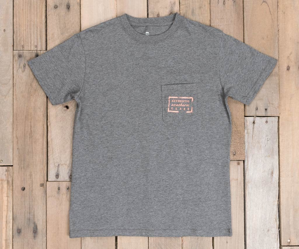 Youth - Authentic Heathered Midnight Grey SS Pocket Tee