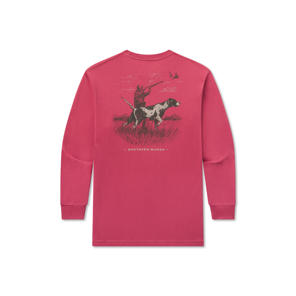 Youth Pointer Uplander LS Tee - Red