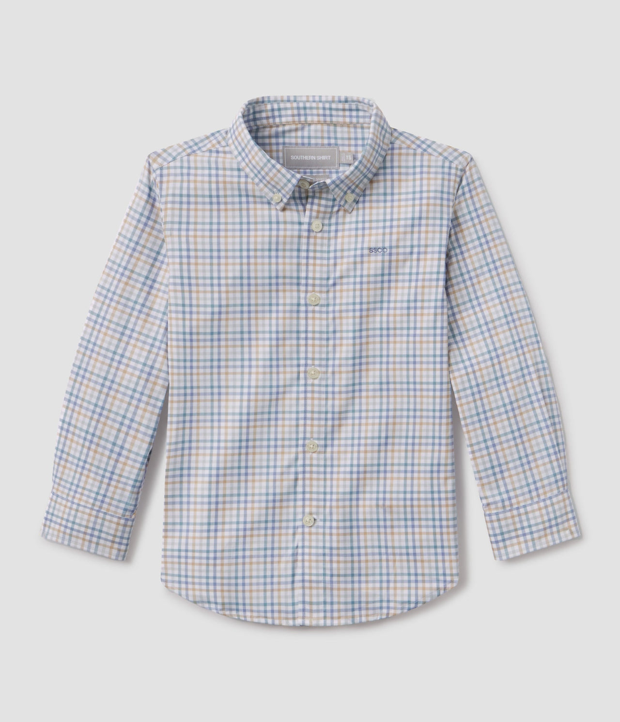 Youth Samford Check LS Button Down - Oxford