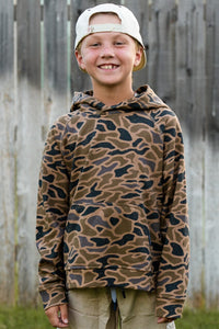 Thumbnail for Youth Fleece Hoodie - Gauge Camo