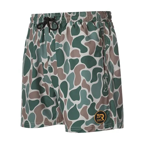 Youth - Roost Old School Camo Athletic Active Performance Shorts