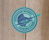Thumbnail for Fishing Team Sticker - Teal with Navy
