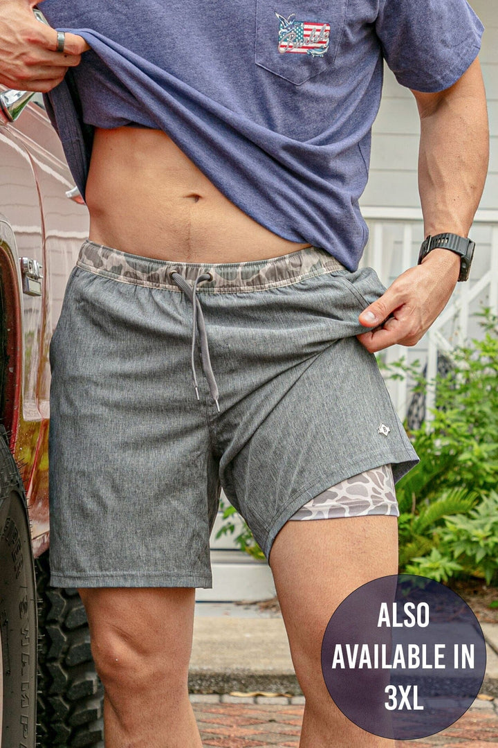 Athletic Short - Grizzly Gray - Deer Camo Liner