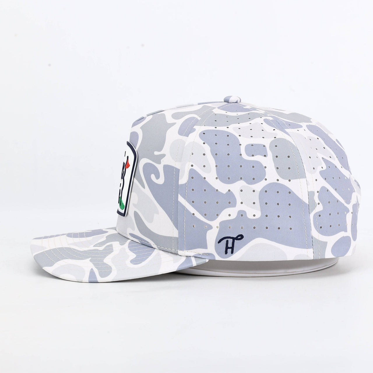 “Tap It In” Rubber Patch Gray Camo Hat
