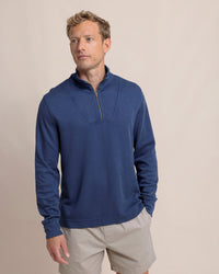 Thumbnail for Bay Berry Quarter Zip - Dress Blue