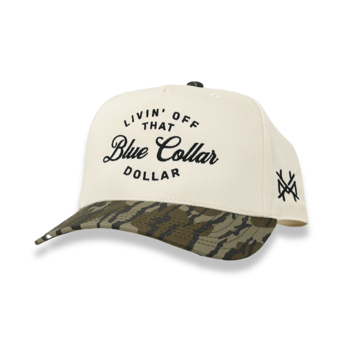 Blue Collar Dollar Trucker Cap - Retro Bottomland /Natural