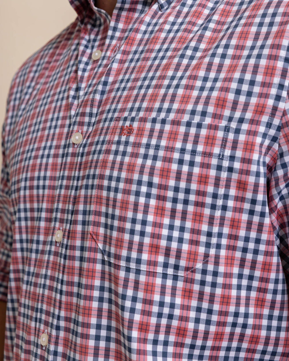 Intercoastal  Haywood Plaid Sport Shirt - Mineral Red