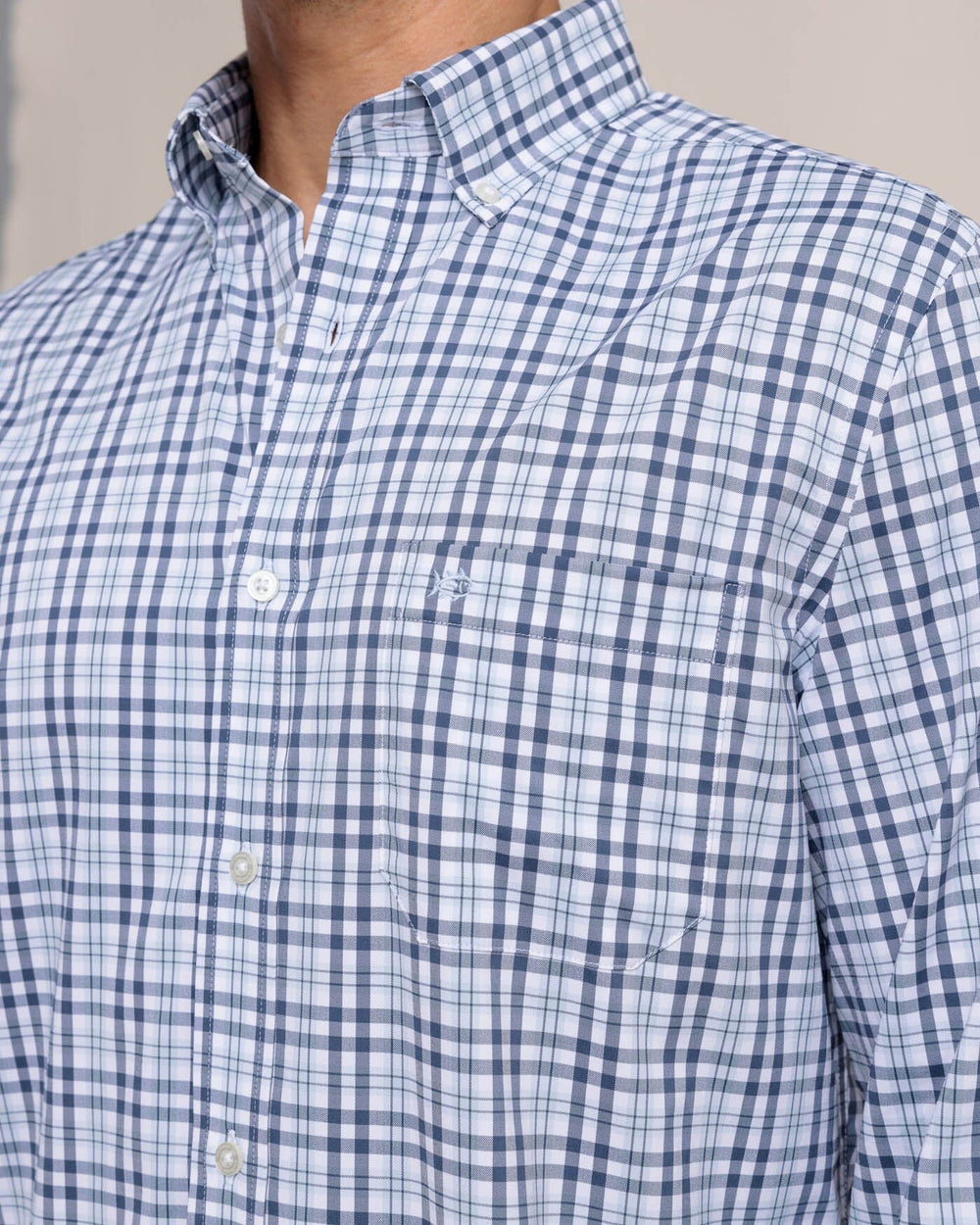 Intercoastal Haywood Plaid Sport Shirt - Triumph Blue